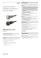 PRFD SERIES: CYLINDRICAL INDUCTIVE FULL-METAL LONG-DISTANCE PROXIMITY SENSORS